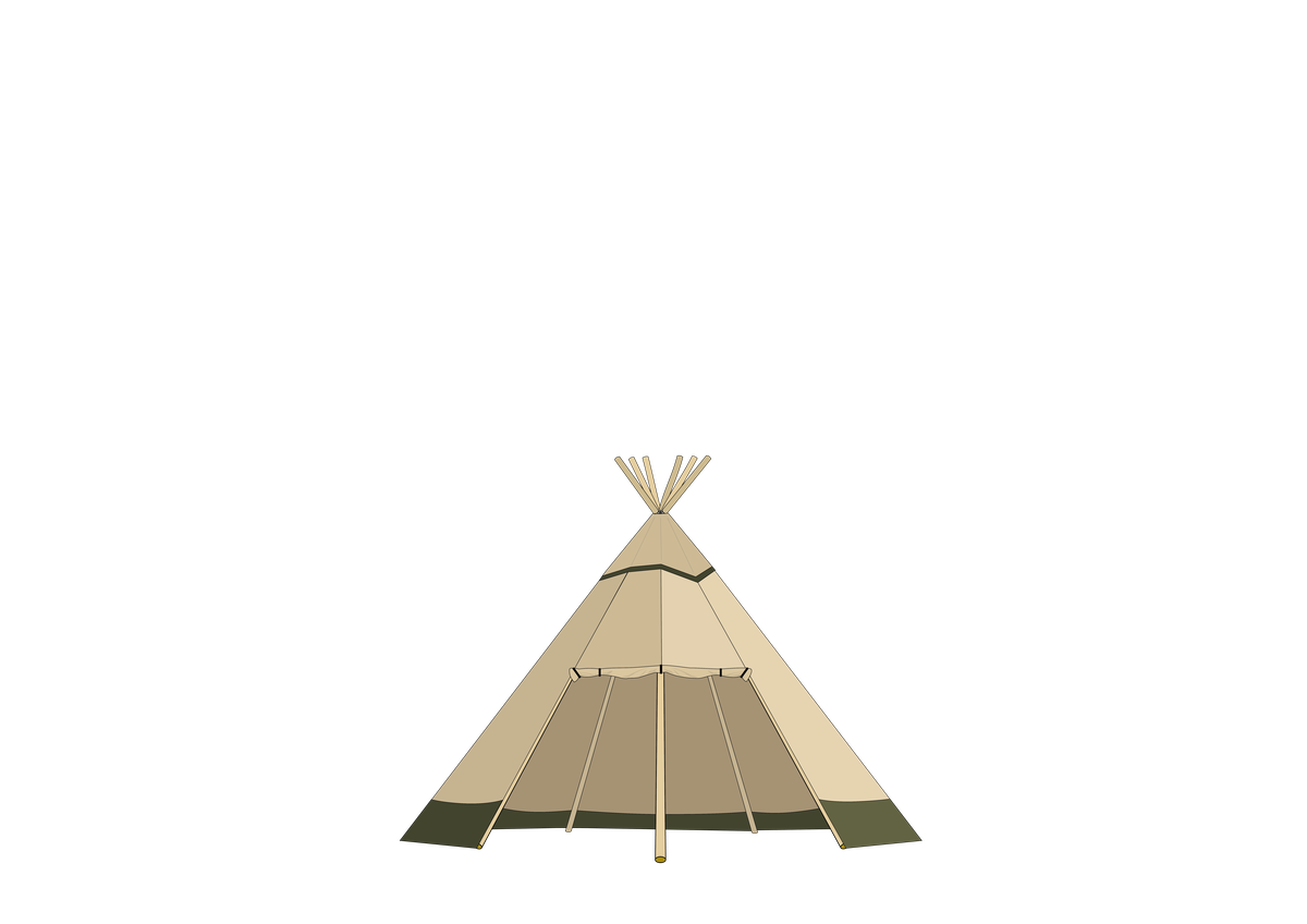 The Nook compact tipi outdoor classroom illustration showing intimate learning space design for schools and nurseries