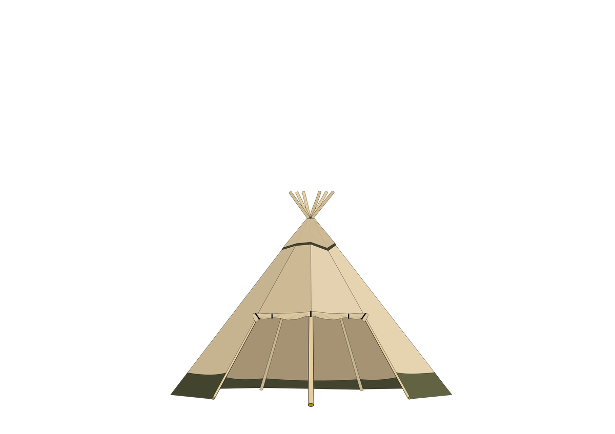 The Glade spacious tipi outdoor classroom illustration designed for school group learning and teaching