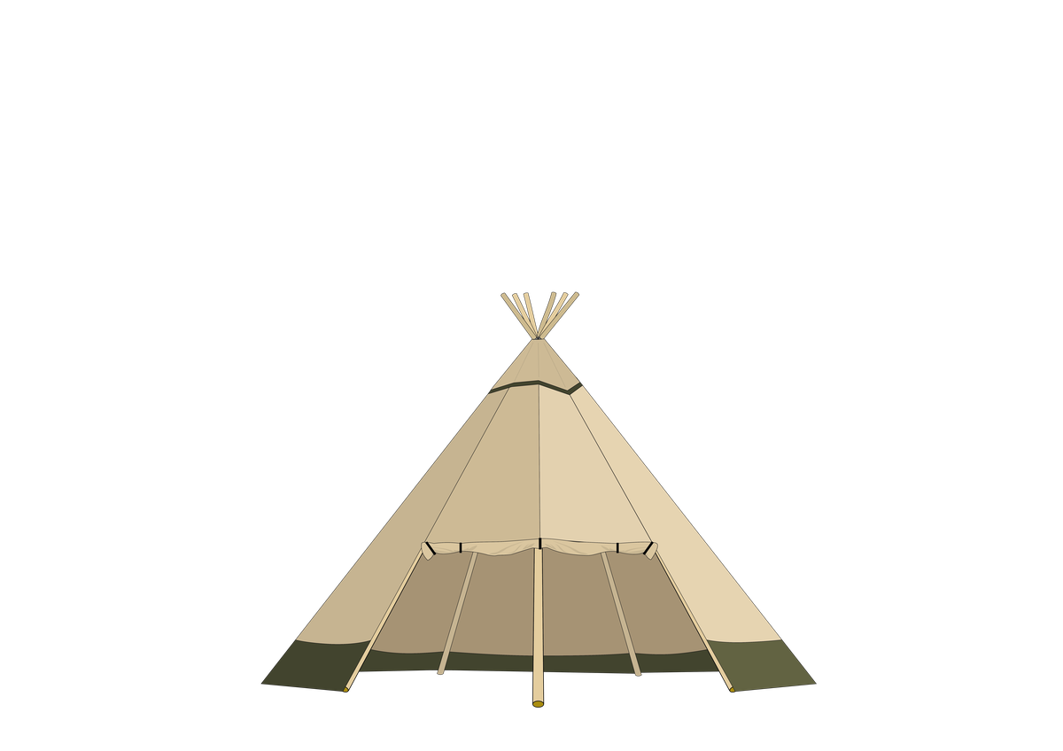 The Canopy large tipi outdoor classroom illustration for schools and full-class learning sessions