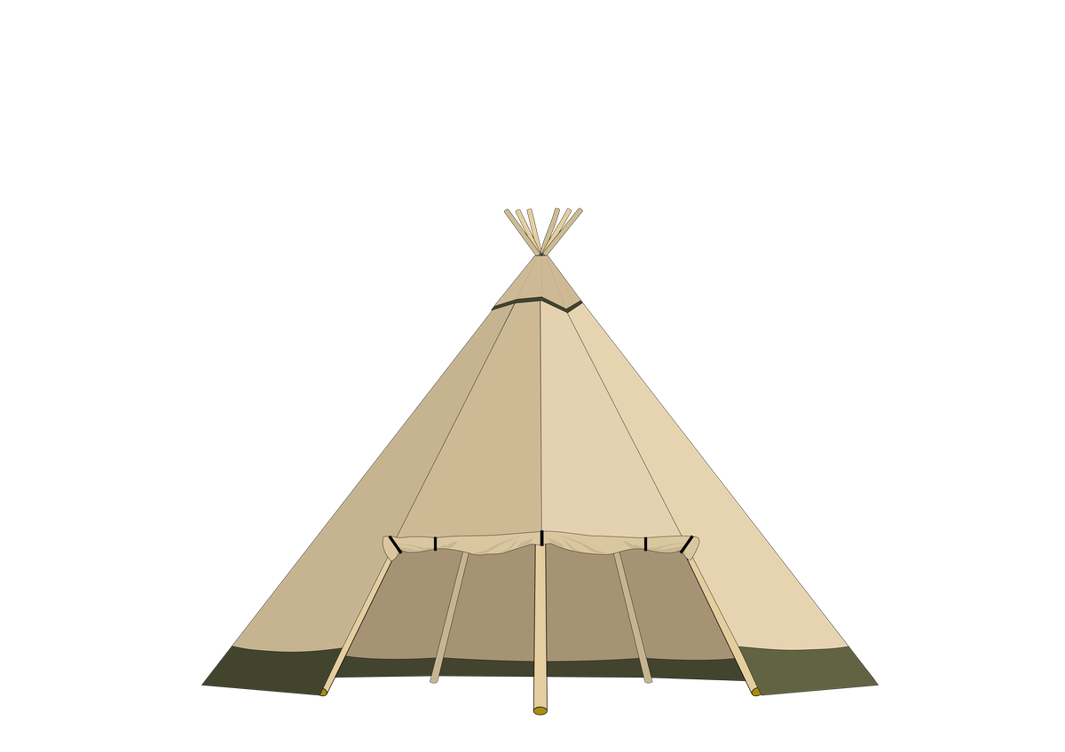 The Spire extra-large tipi outdoor classroom illustration for full-school gatherings and special learning events